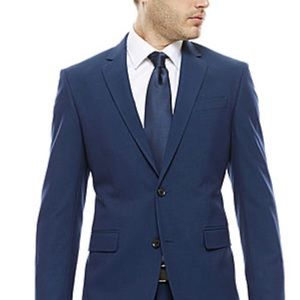 JF J. Ferrar® Blue 3 piece slim fit suit